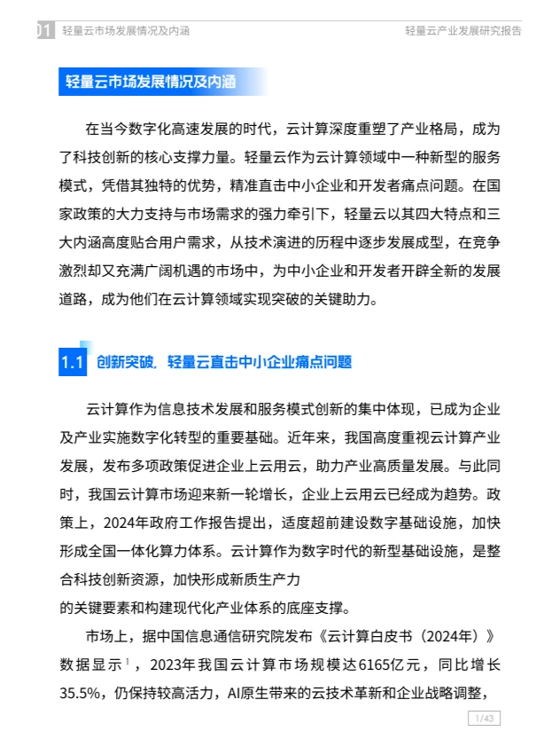 2024轻量云产业发展研究报告