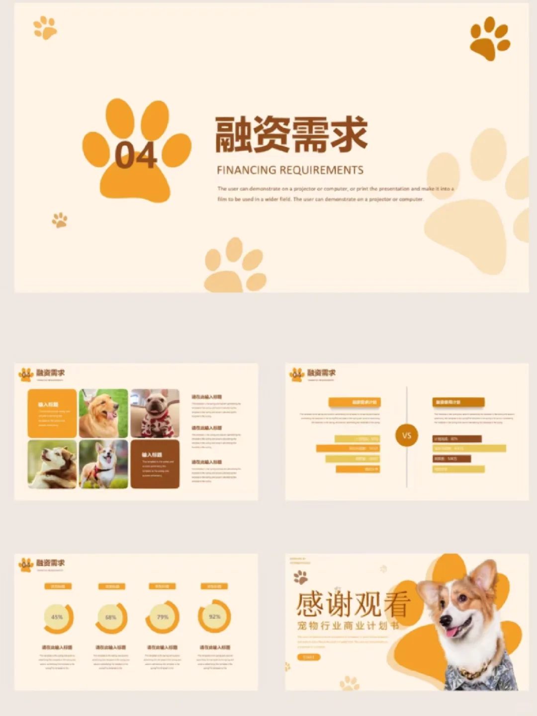黄色宠物行业计划书