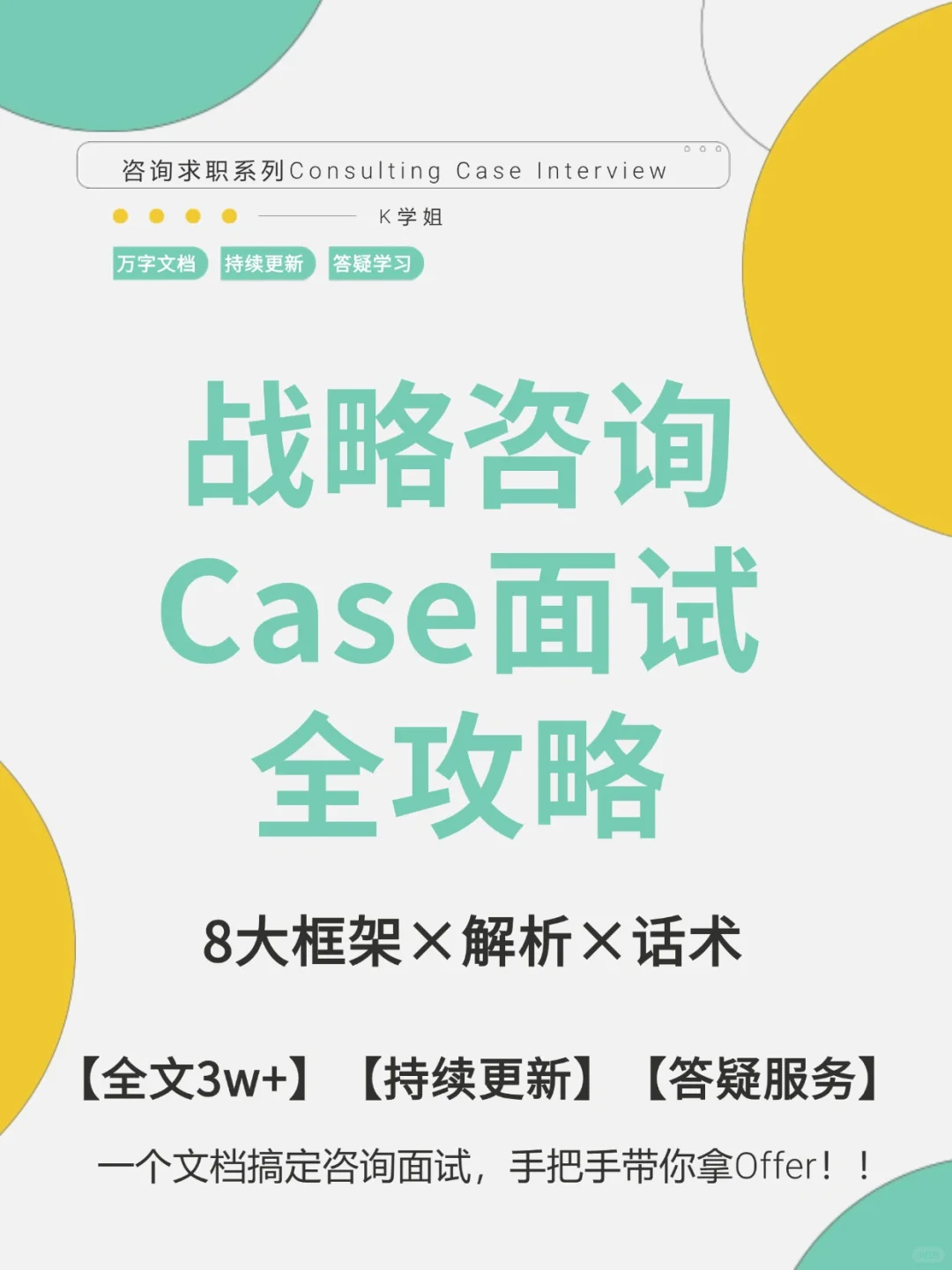 写了3w字,挑战7天教会你战略咨询case面试