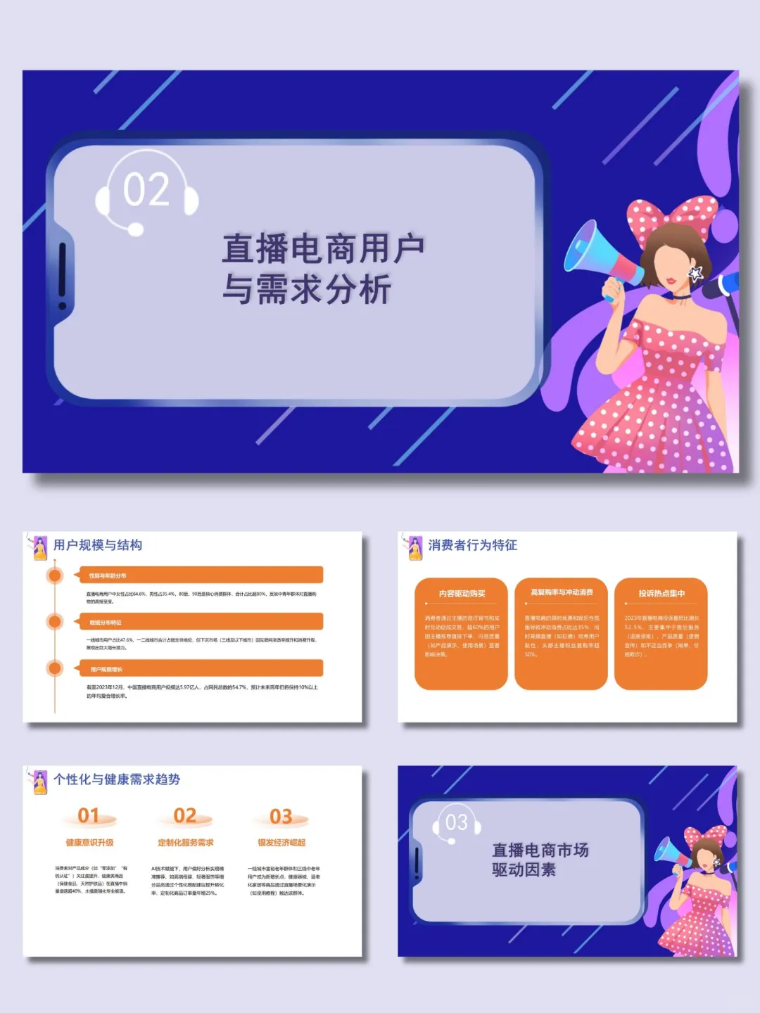 【60】紫色直播电商行业分析报告ppt