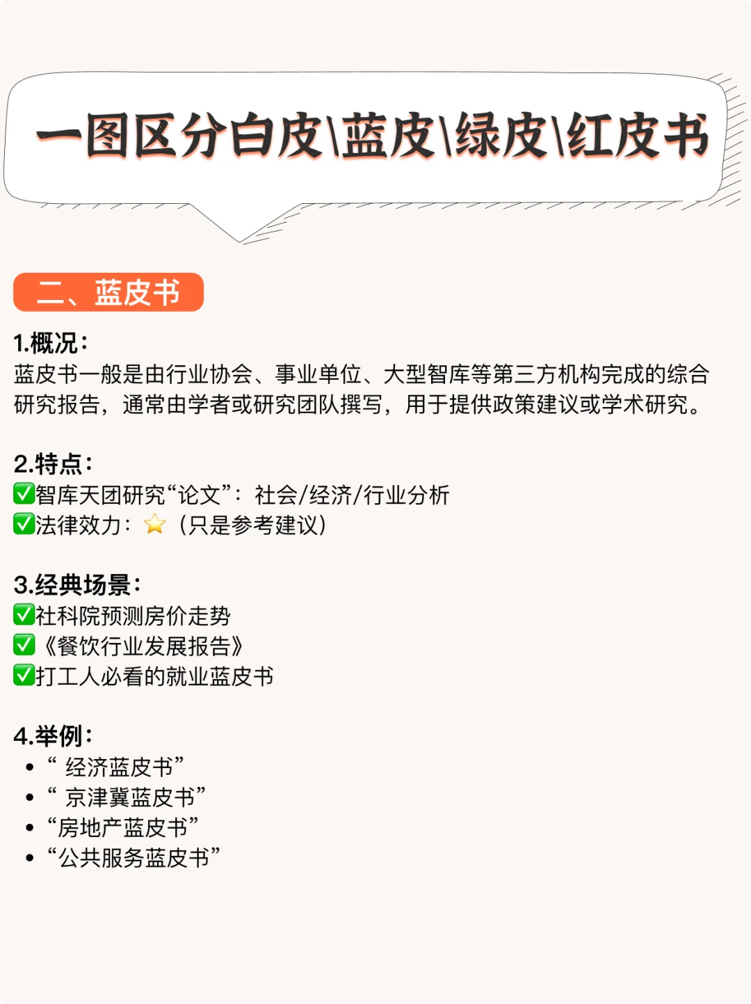 白皮、蓝皮、绿皮、红皮书全解析|常识必看