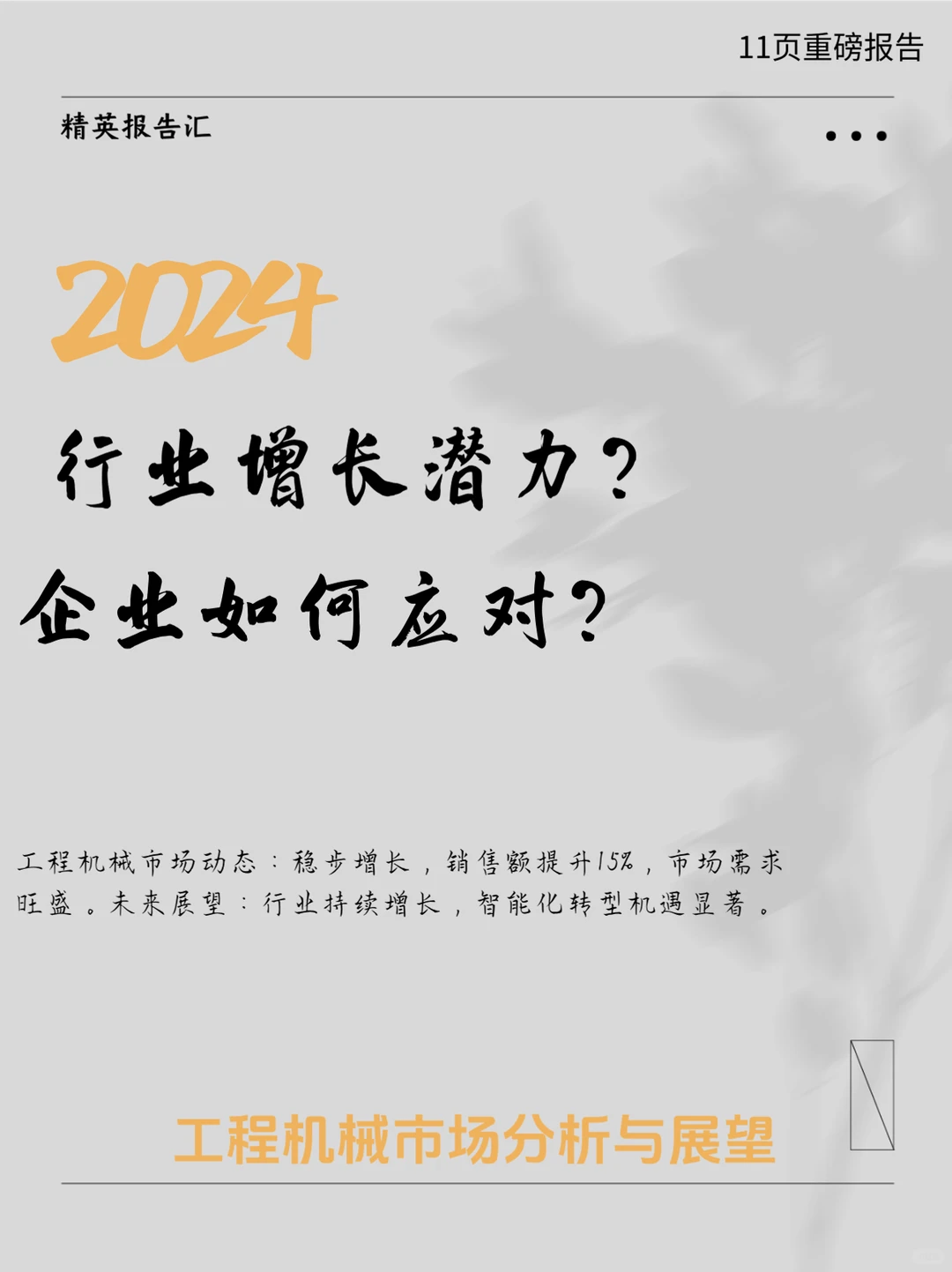 2024中国工程机械行业发展报告