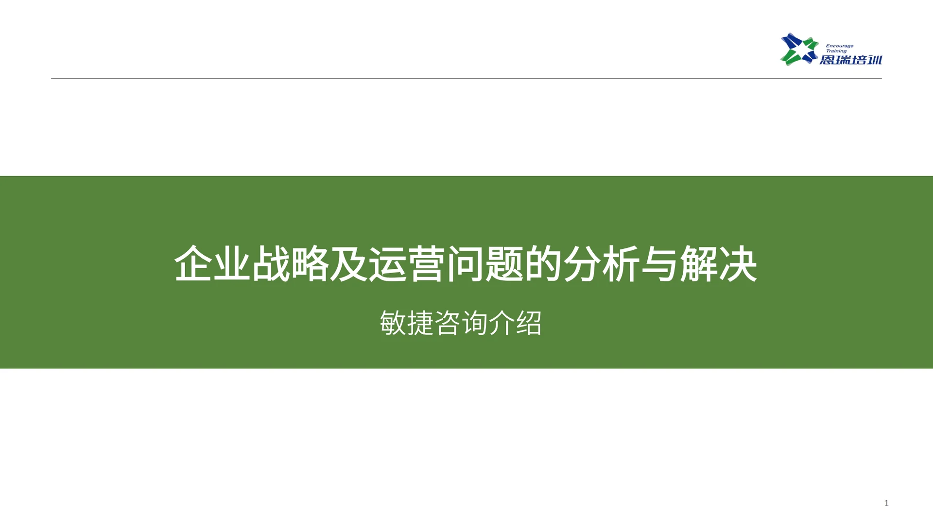 企业战略及运营问题的分析与解决