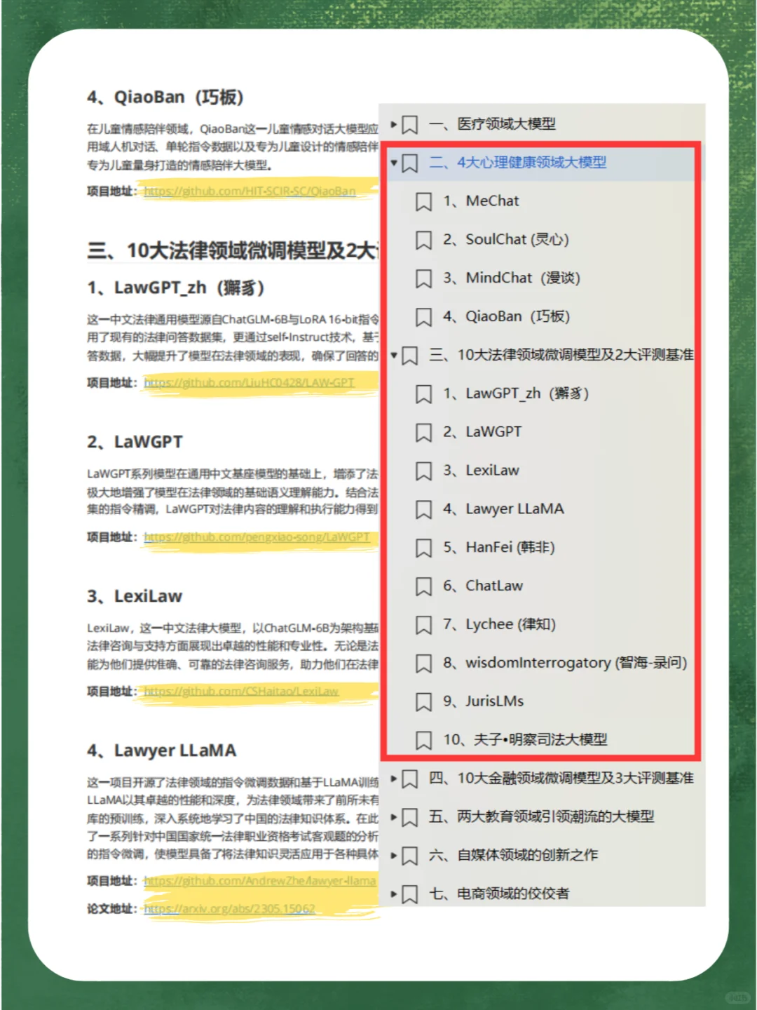60个各行业的AI大模型汇总?