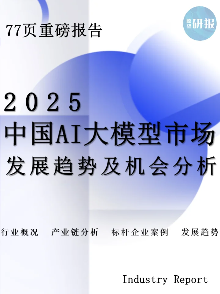 2025年中国AI大模型市场现状及发展趋势研究