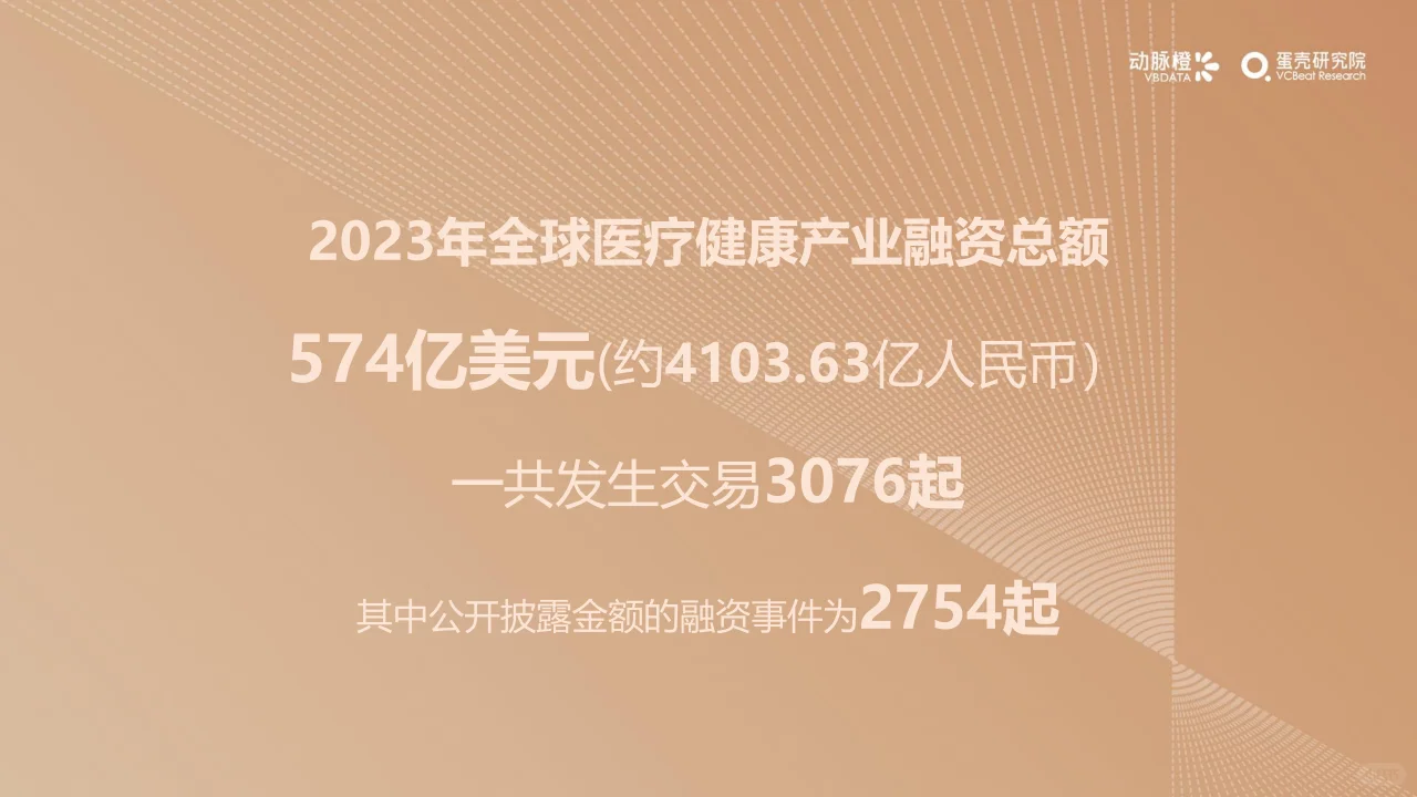 2023年全球医疗健康投融资分析报告
