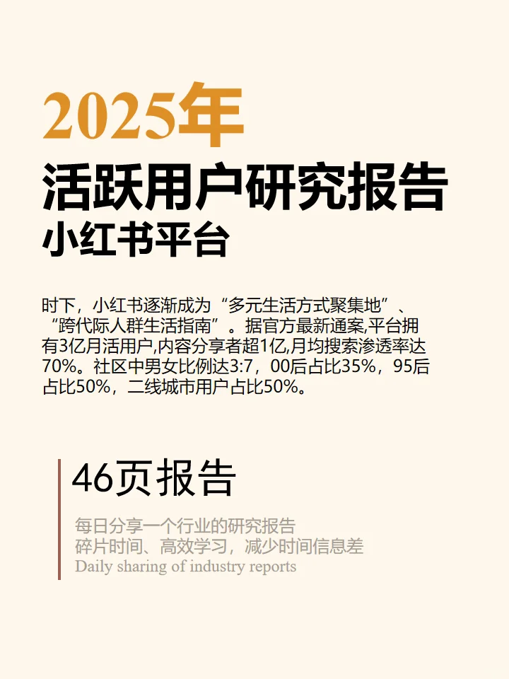 2025年活跃用户研究报告（小红书平台）