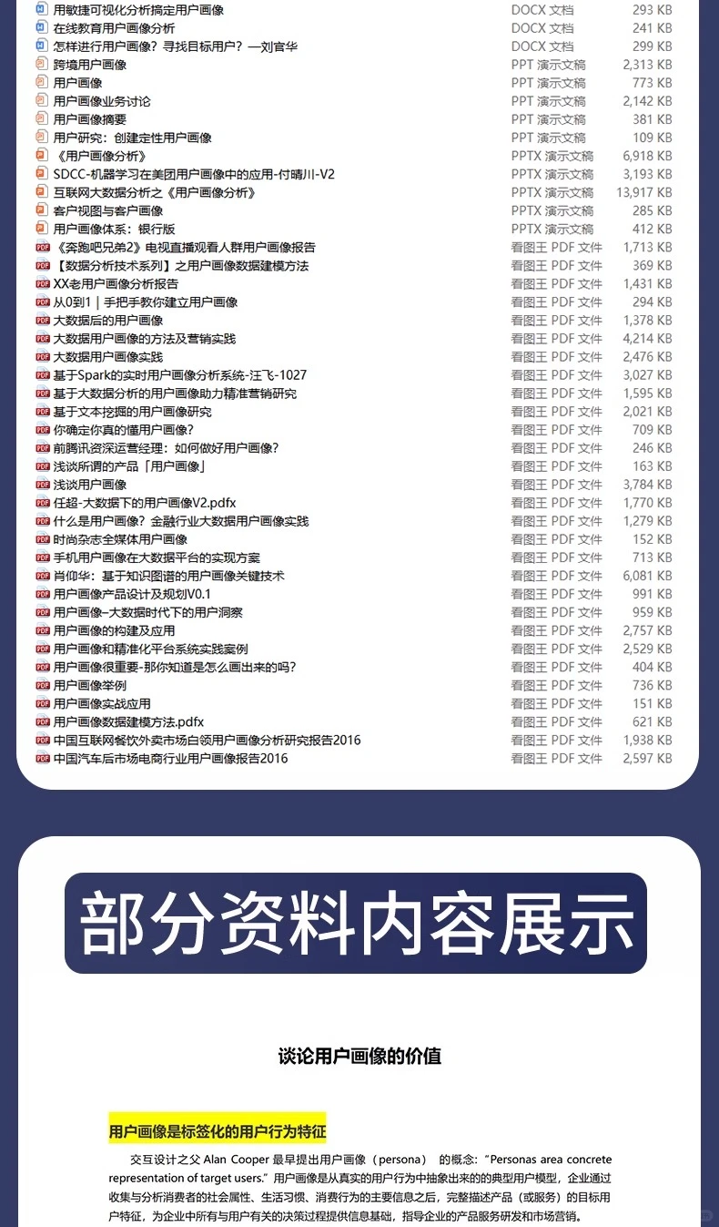 64 套用户画像分析 案例建模人群标签资料