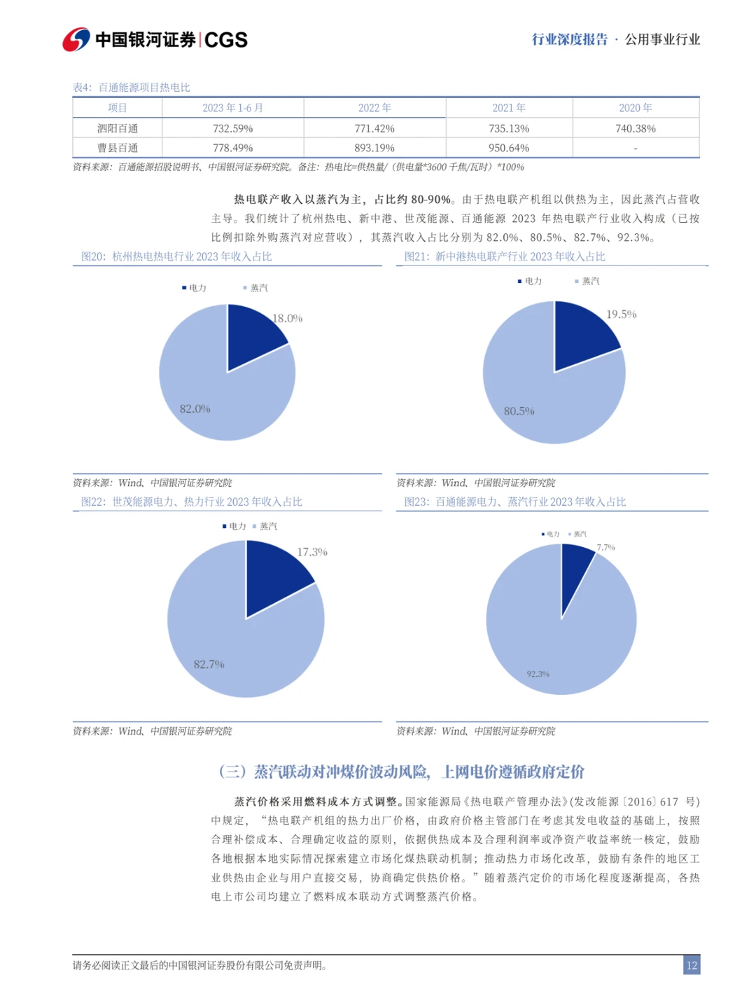 ??热电联产行业报告