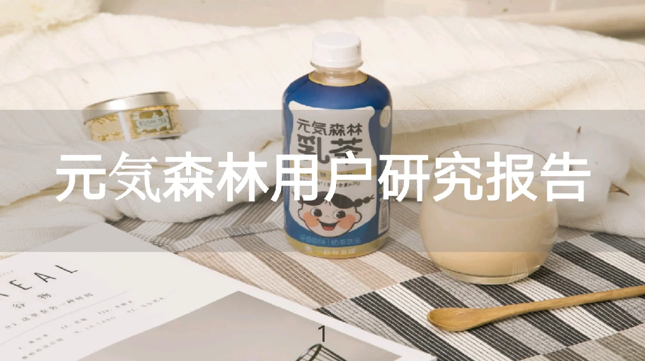 元気森林用户研究报告