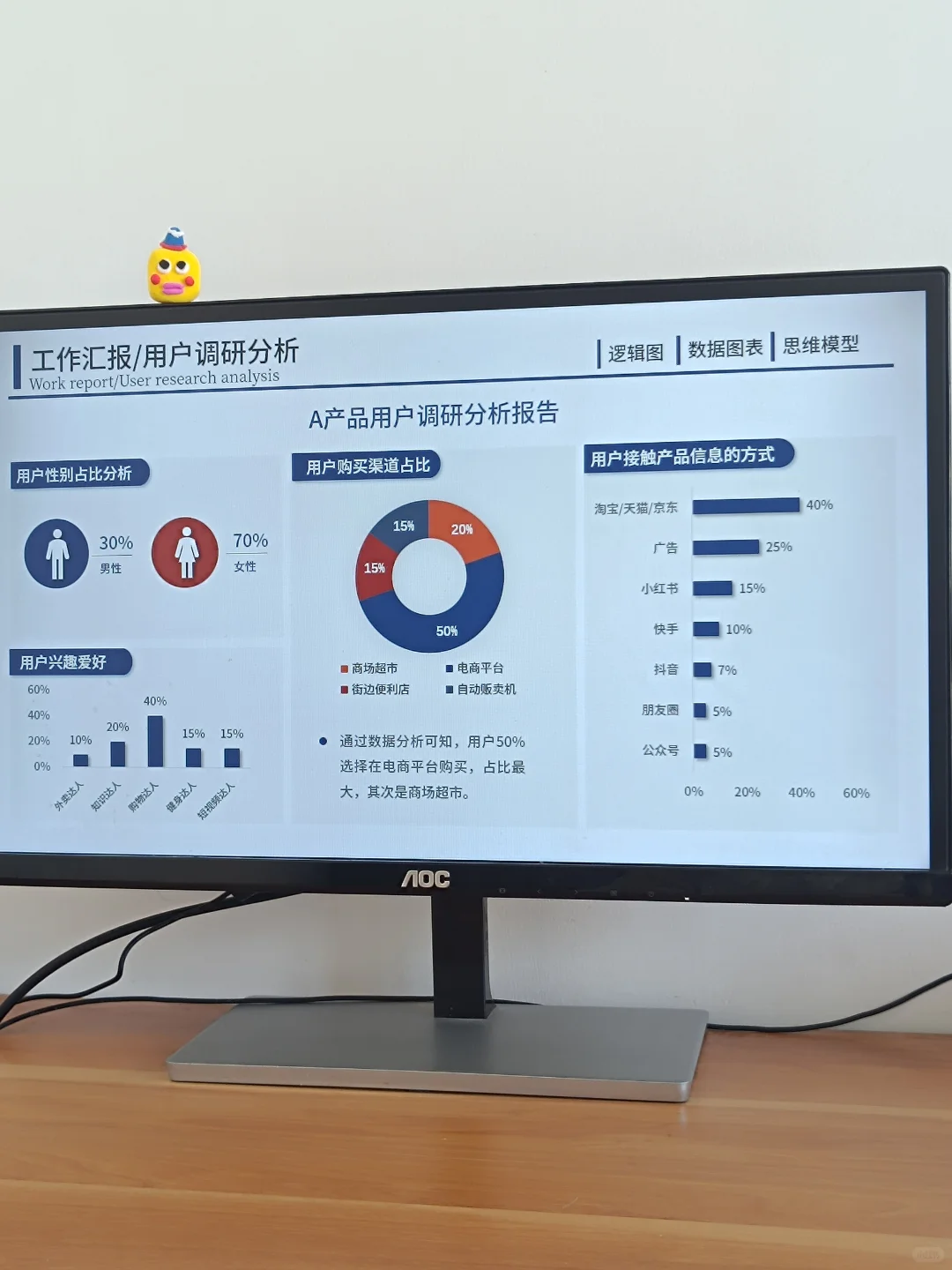 用户调研，用户基本画像分析PPT