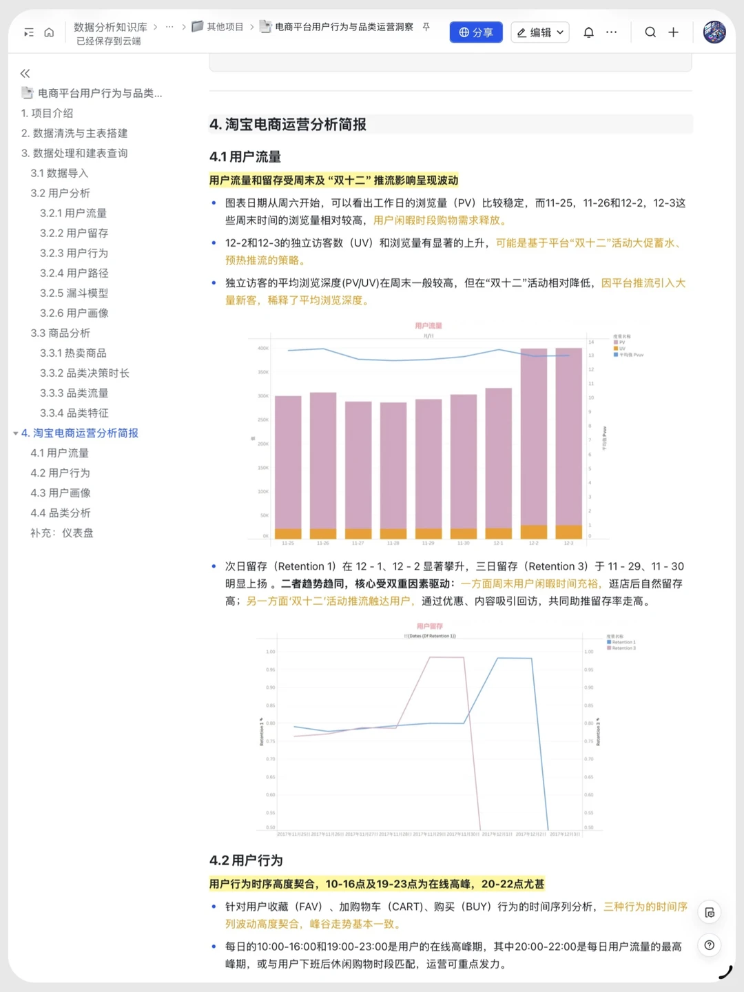 案例实战：电商用户行为分析与品类运营洞察