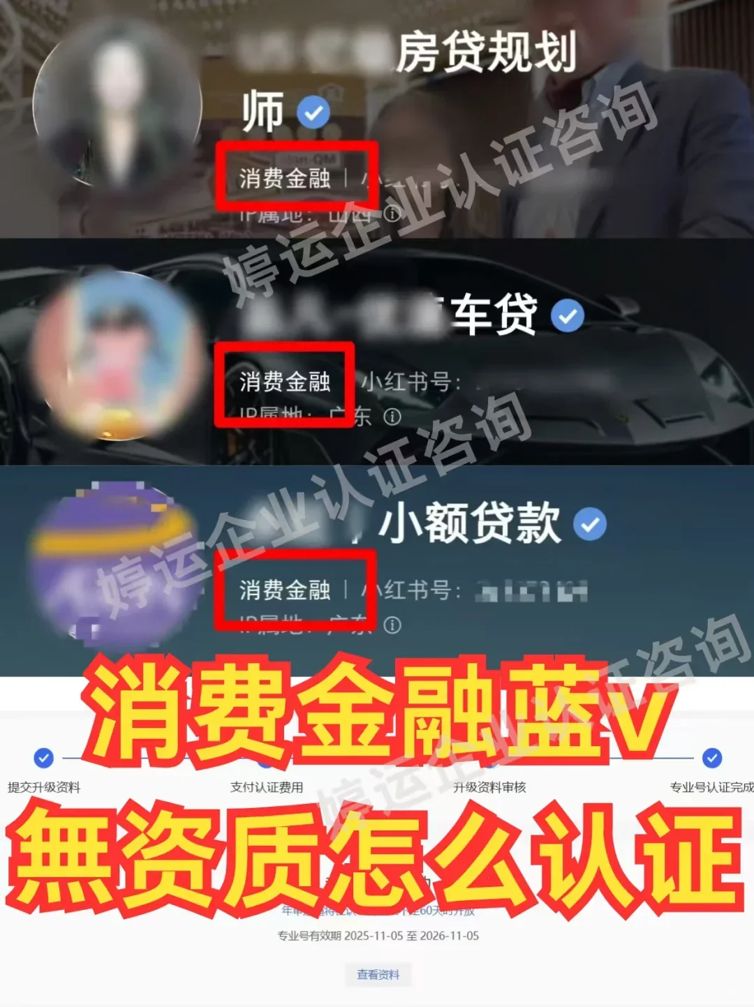 消费金融蓝V认证成功，小红书认证流程