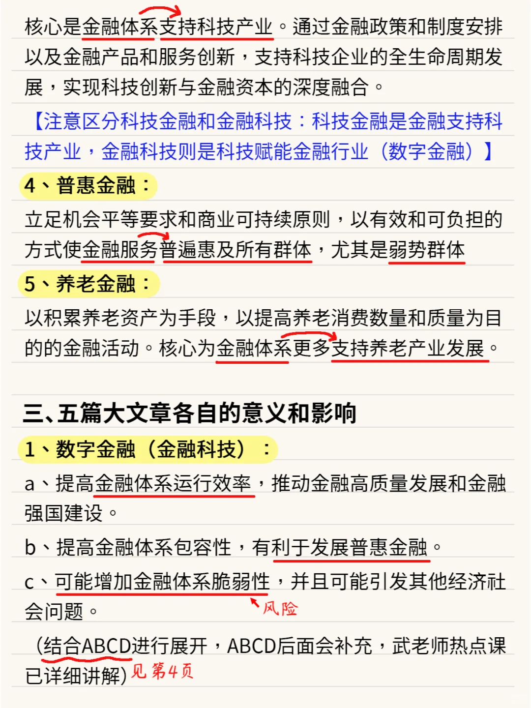 武玄宇金融热点凝练,考前重点速记!