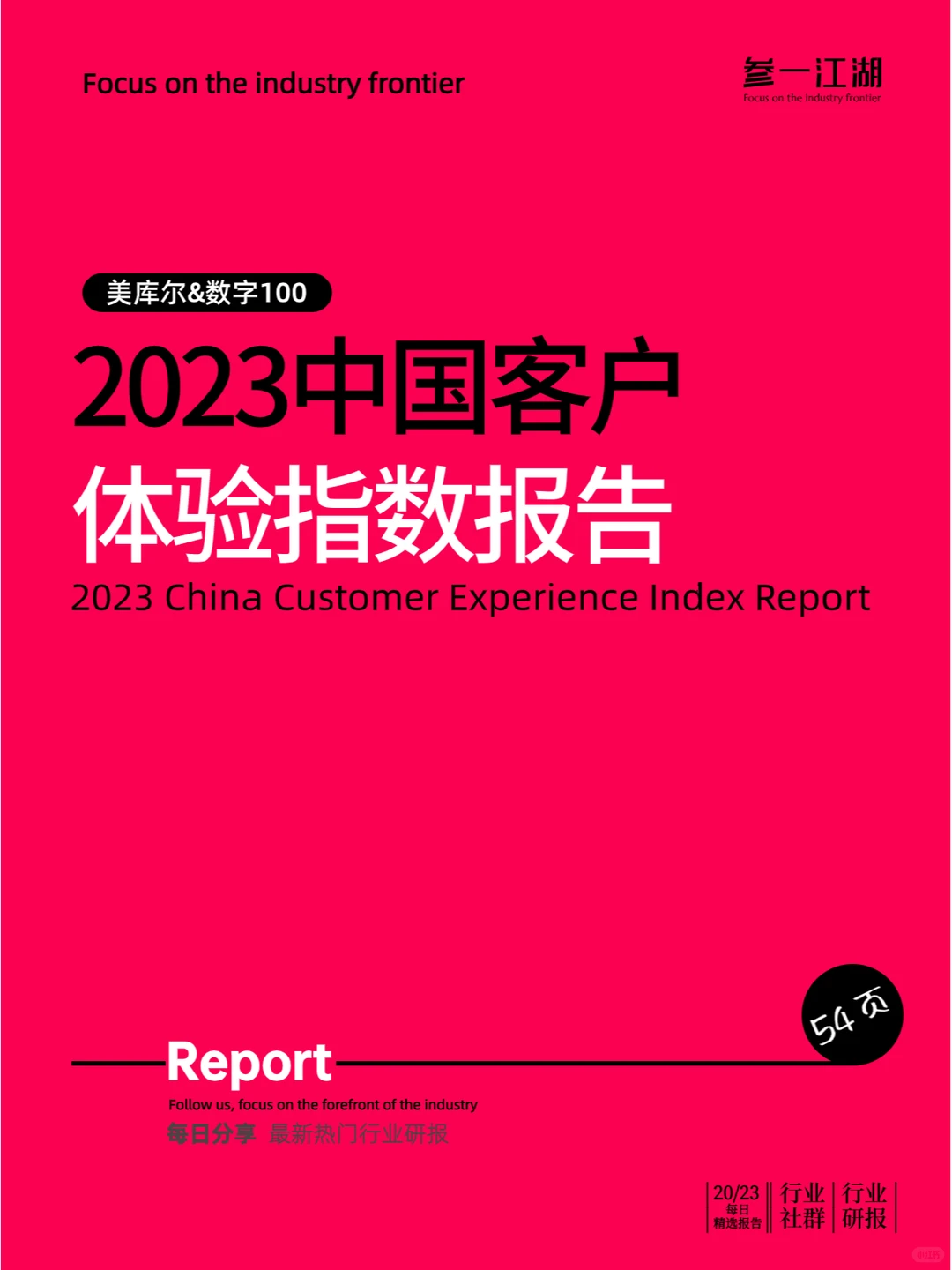 2023中国客户体验指数报告