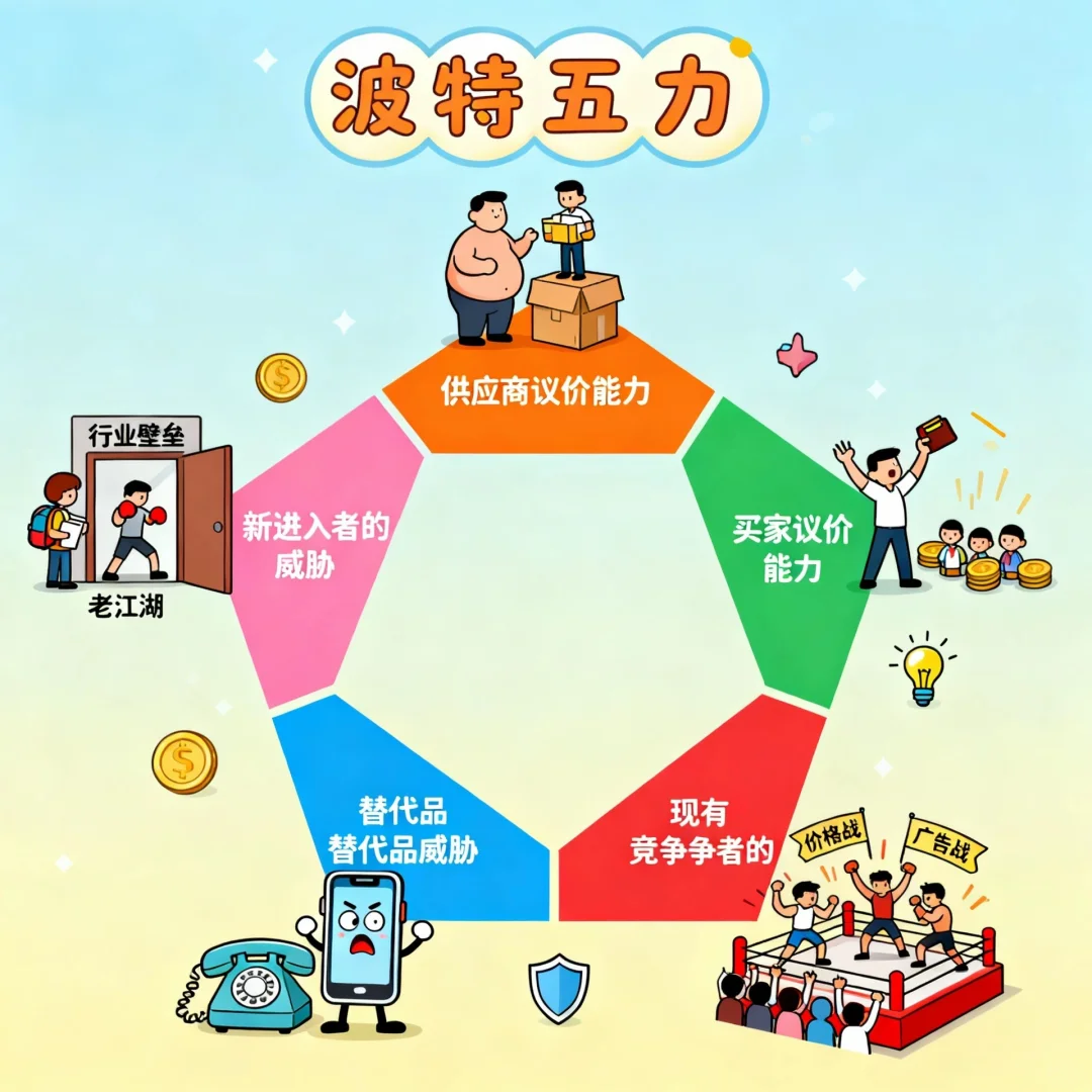 商业分析so easy之波特五力模型✨