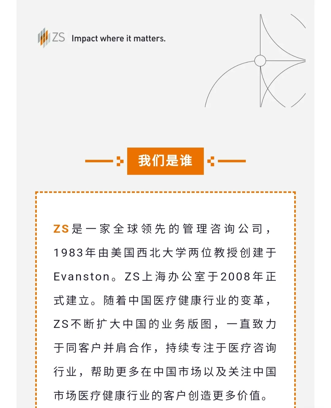 ZS致盛咨询暑期实习开放申请