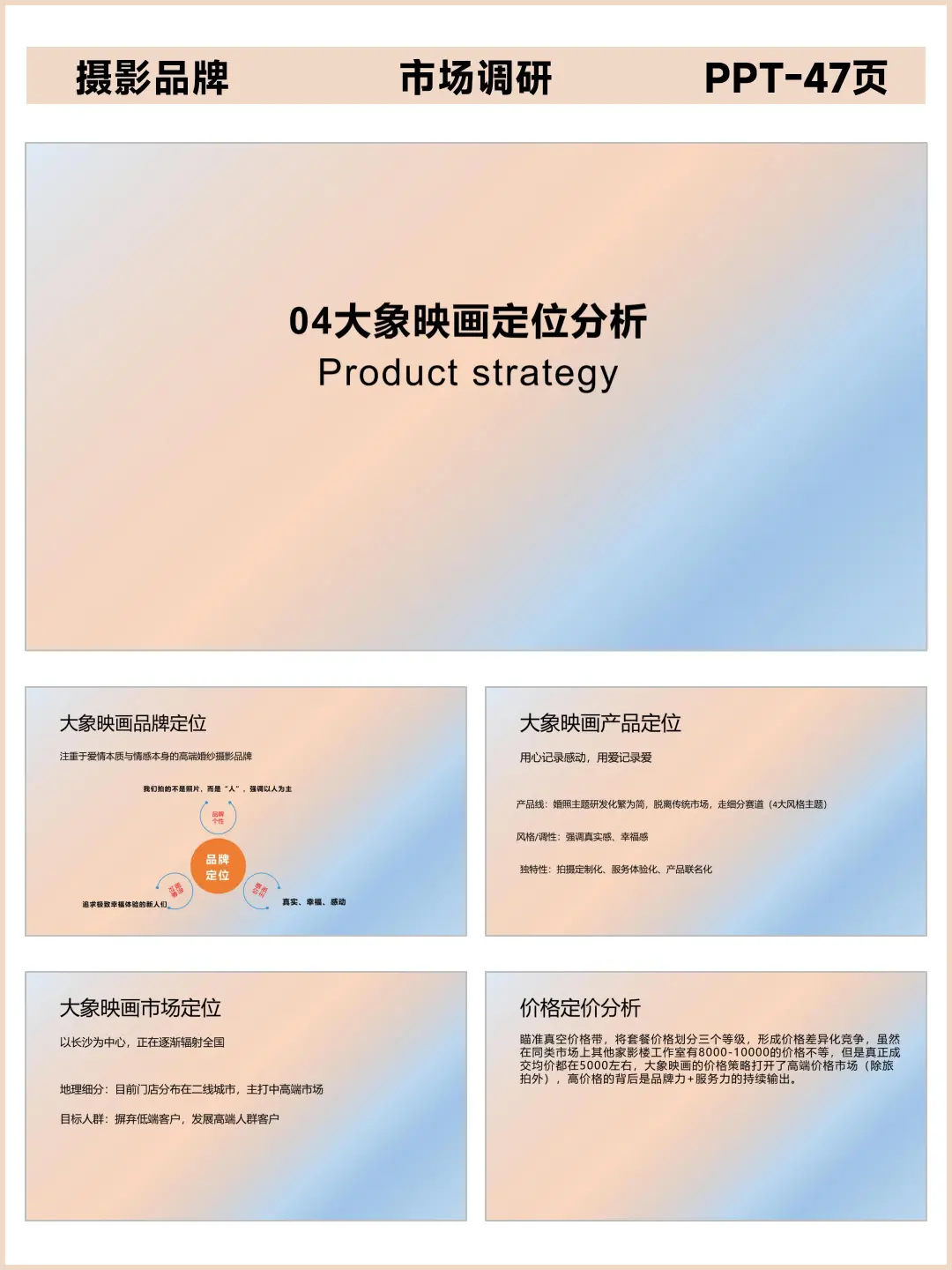 品牌调研丨大象映画摄影品牌调研报告