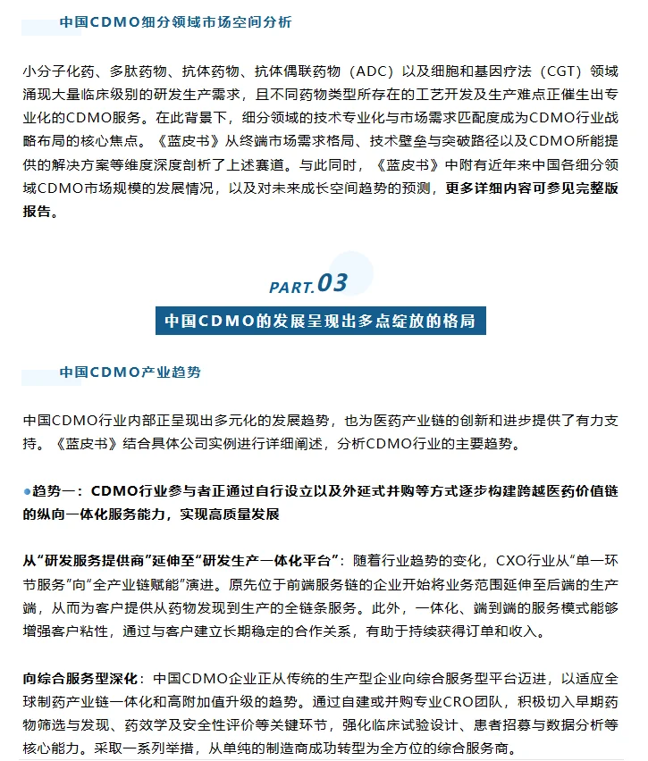 2025中国医药CDMO行业发展洞察蓝皮书