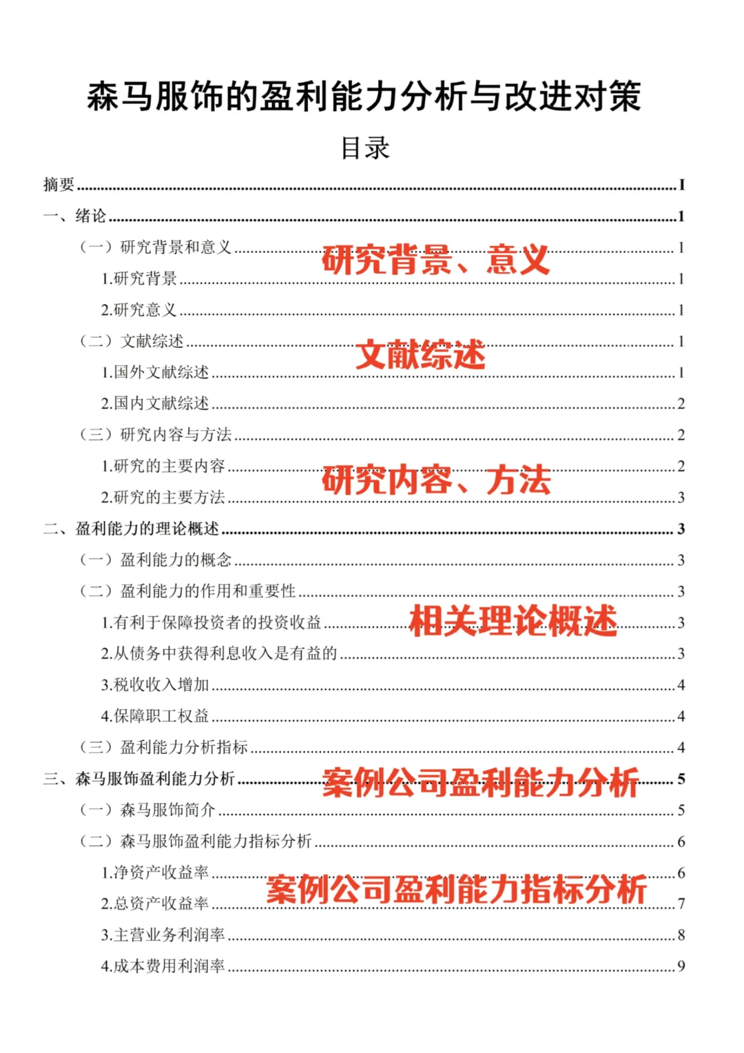 导师眼中完美的盈利能力分析初稿长这样‼️