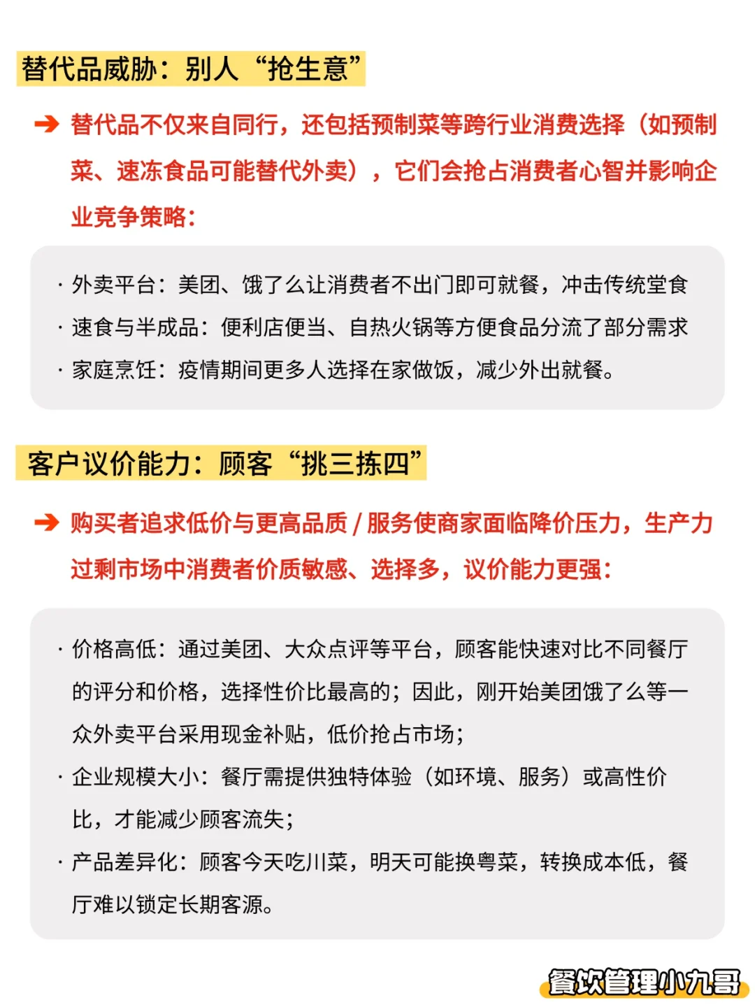 餐饮波特五力分析模型，你真的读懂了吗？