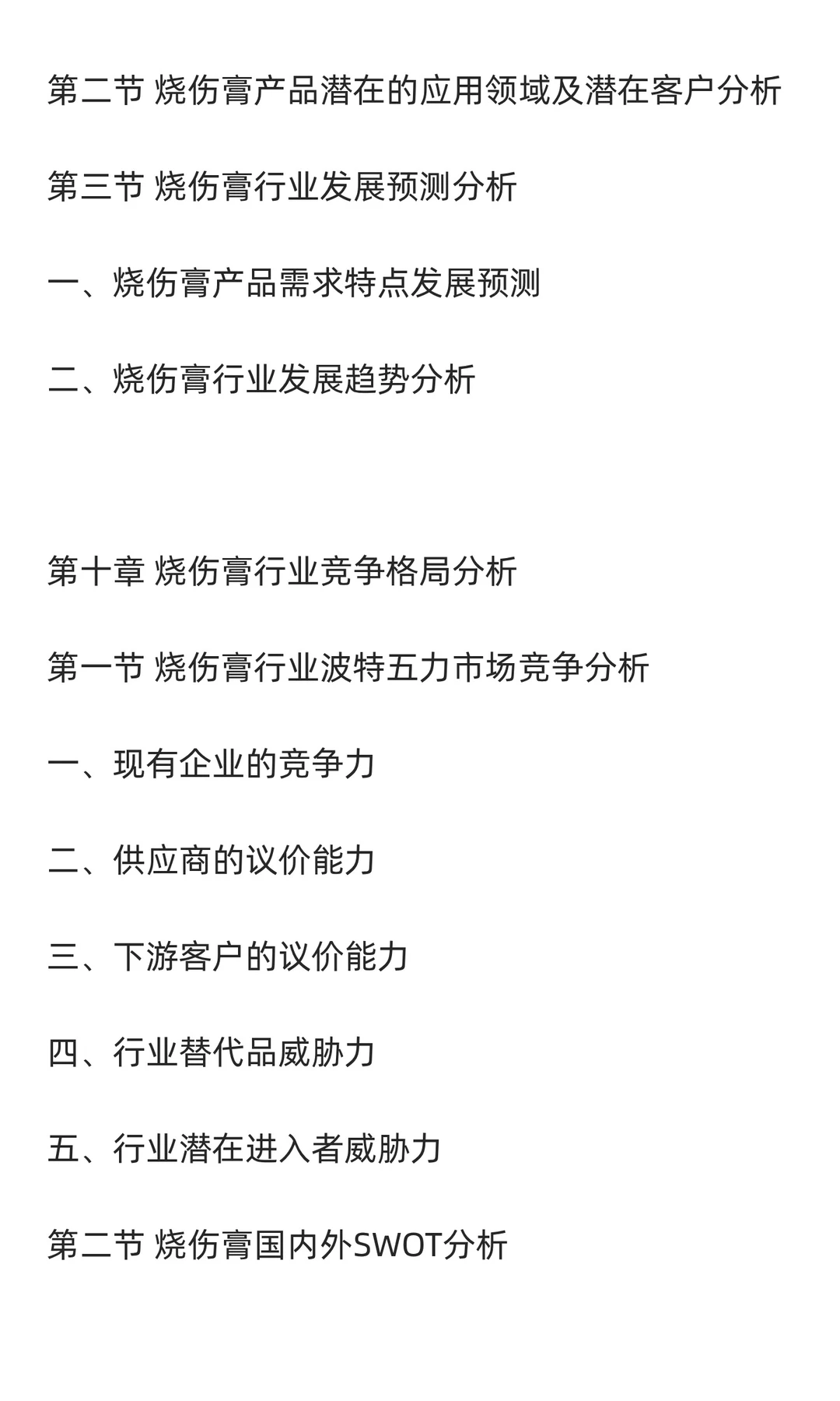 烧伤膏行业市场调研及发展前景分析预测