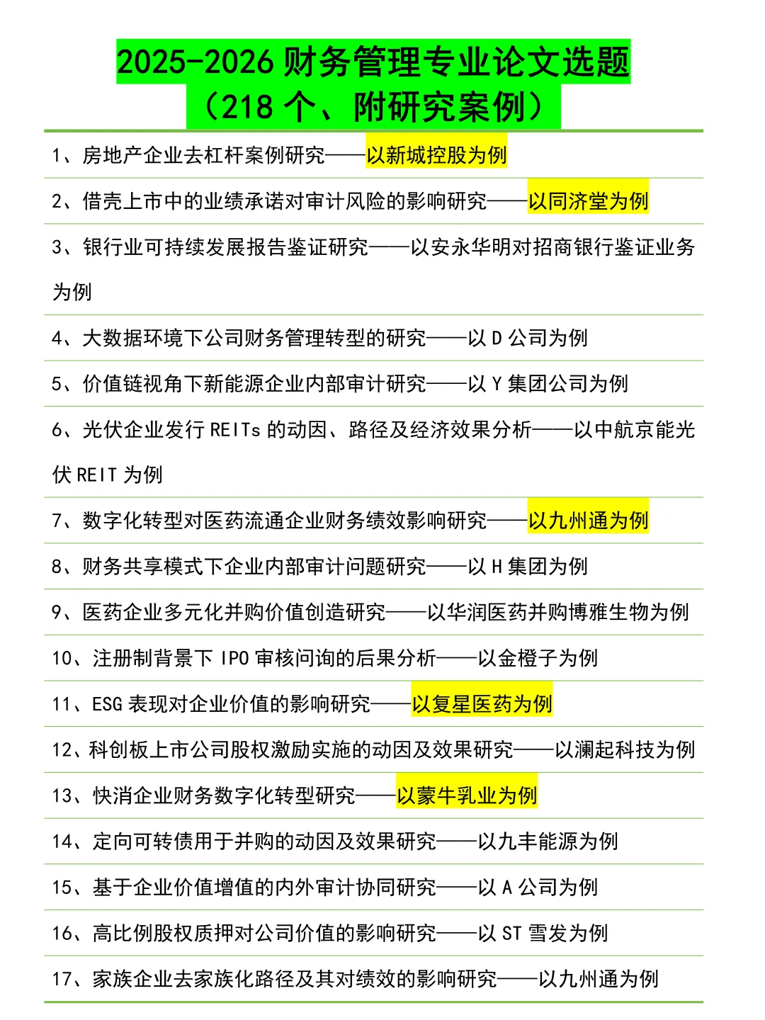 财务管理专业论文题目分享(附研究案例)