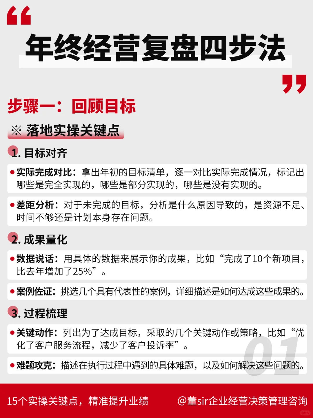 4步做出高质量的年终经营复盘