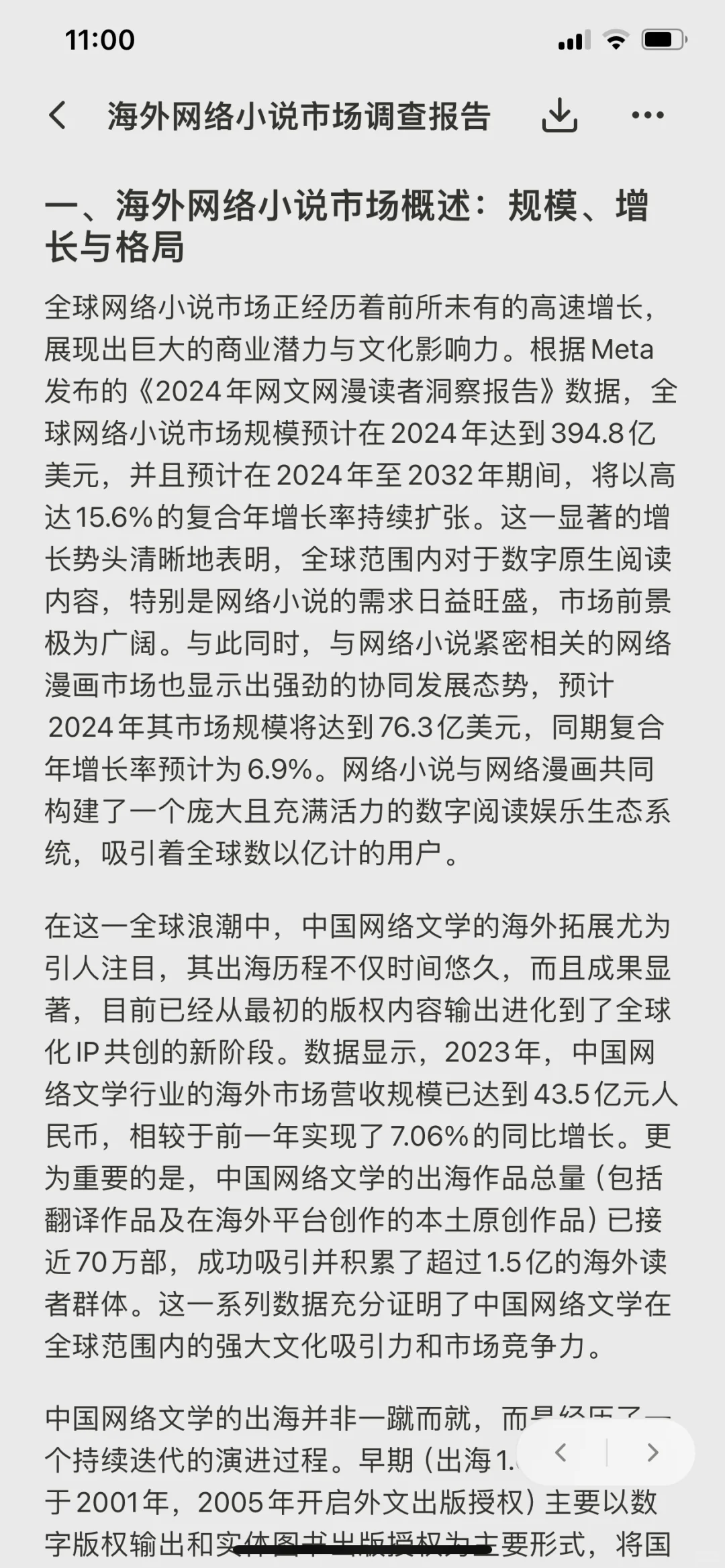 海外网络小说市场调查报告
