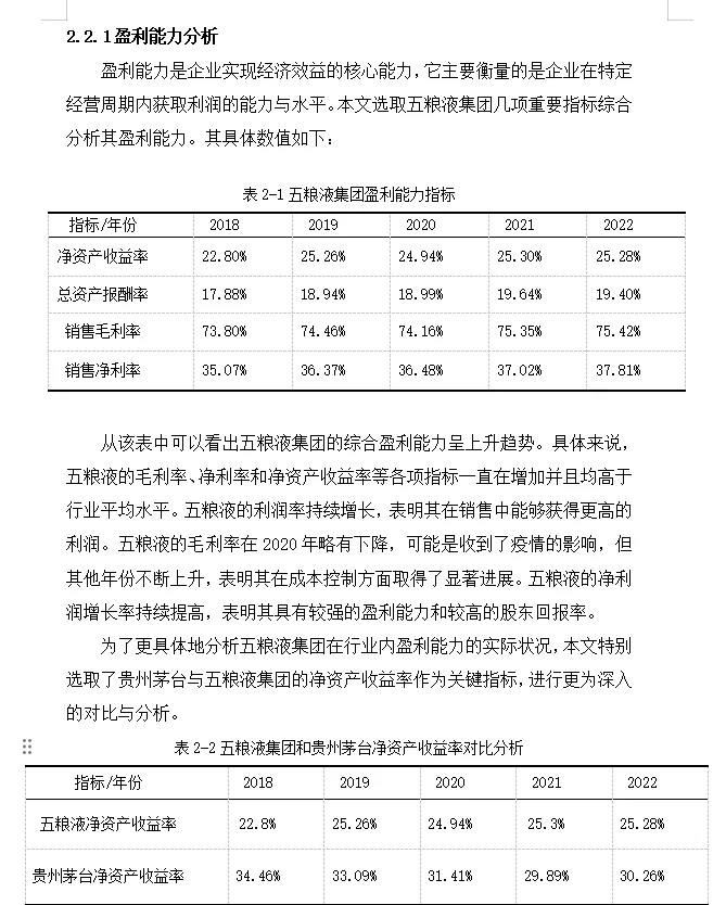 五粮液集团的财务状况分析??