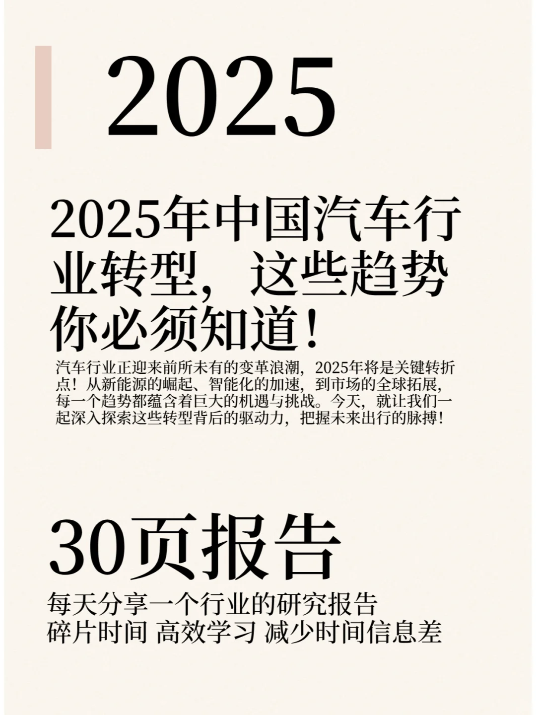 2025年中国汽车行业转型