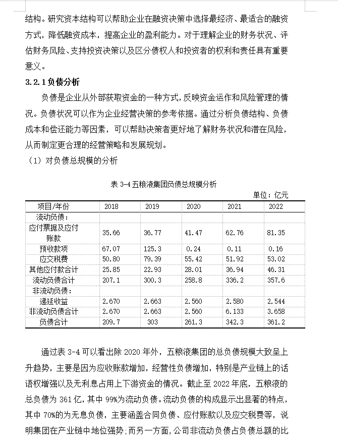 五粮液集团的财务状况分析??