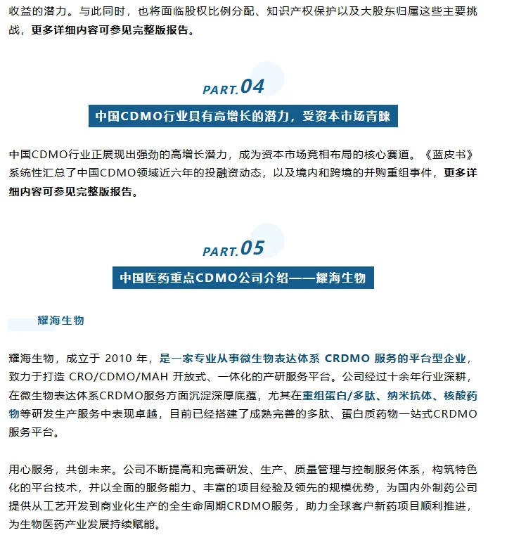 2025中国医药CDMO行业发展洞察蓝皮书