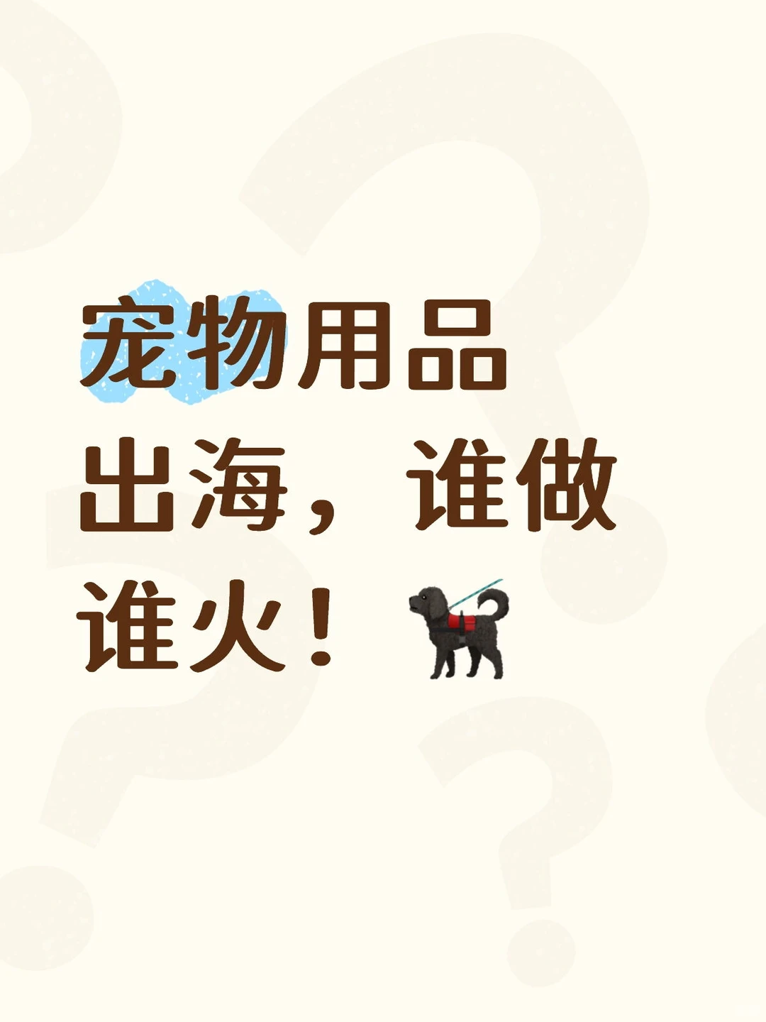 宠物用品出海,谁做谁火!??