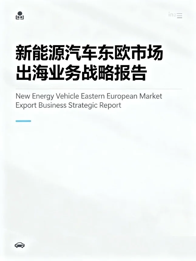 新能源汽车东欧市场出海调研报告?