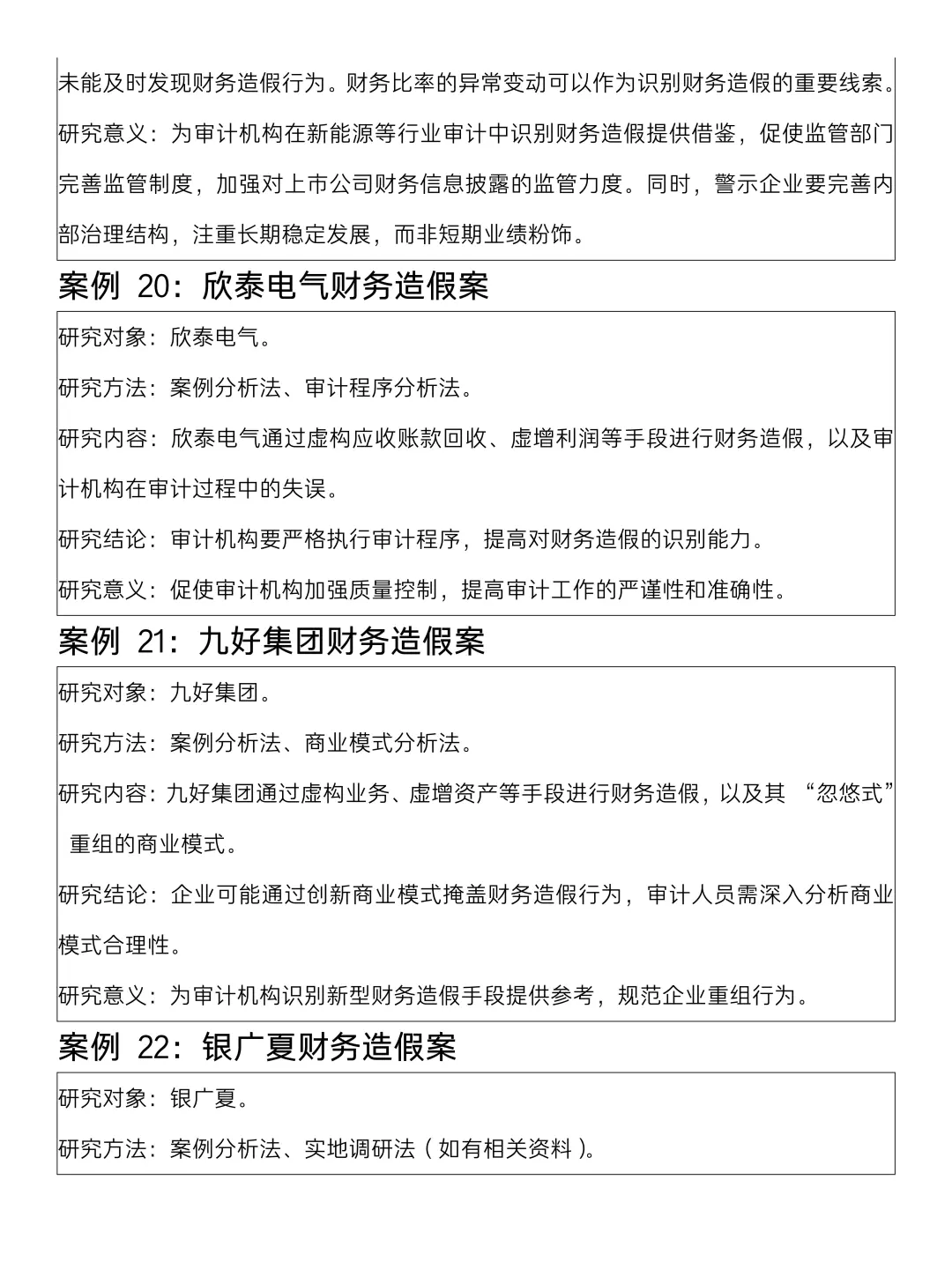 审计经典案例，审计学宝子一定要刷到啊?