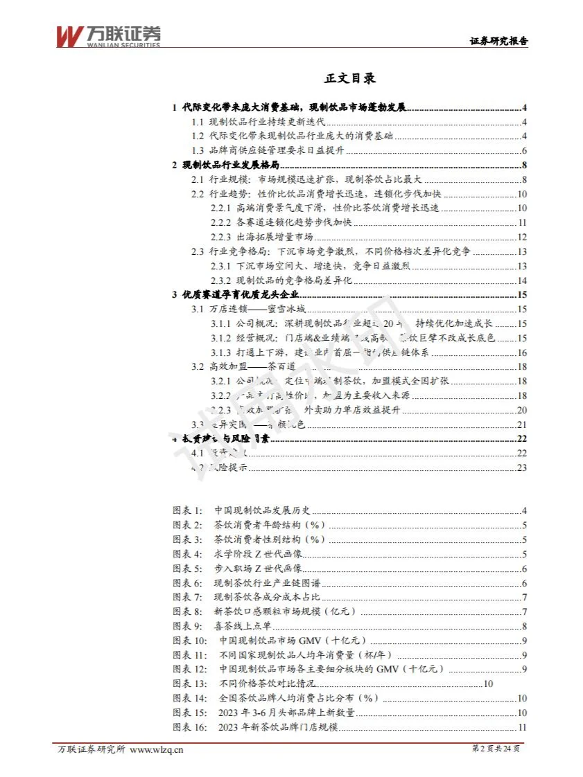 2024现制饮品行业深度报告