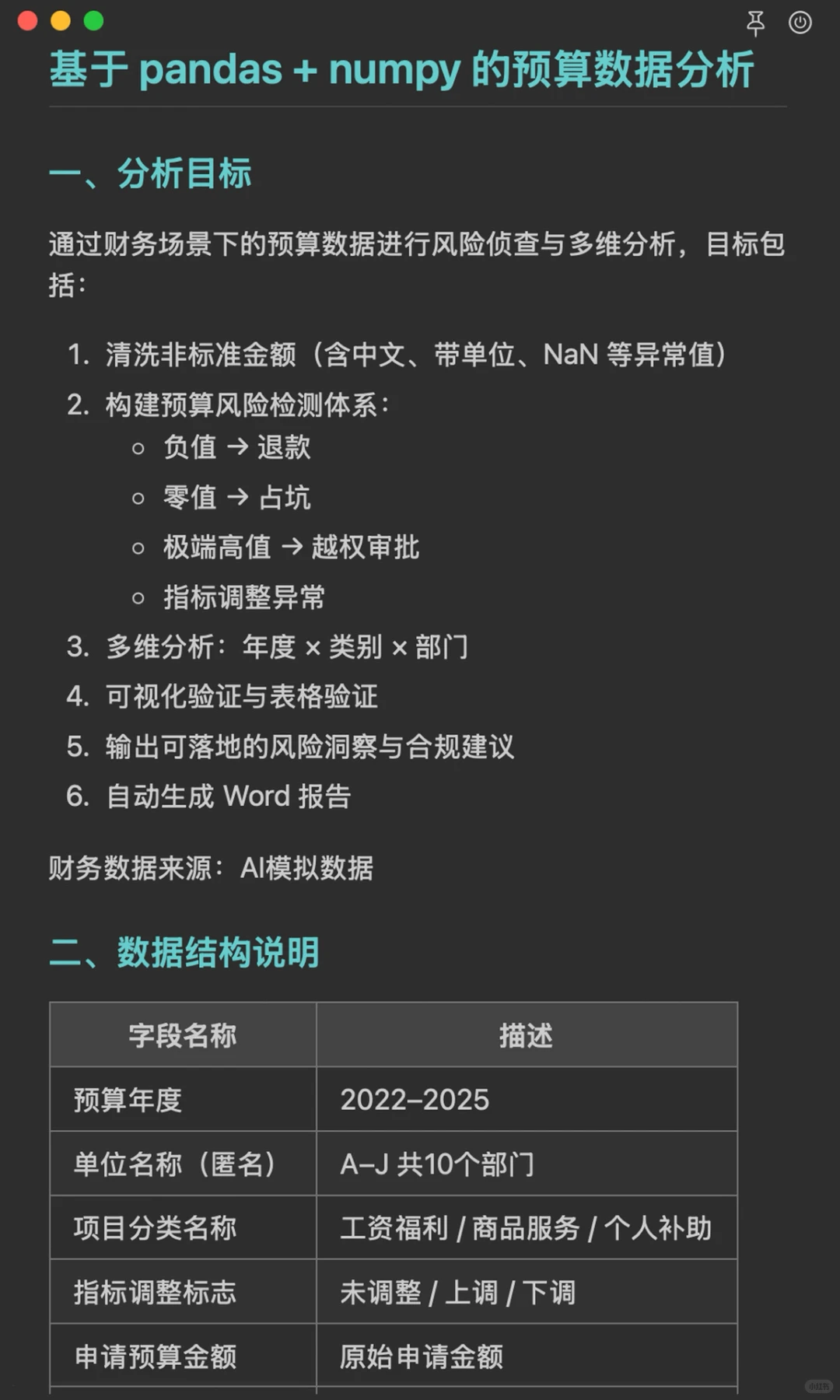 基于pandas+numpy的预算调整数据分析