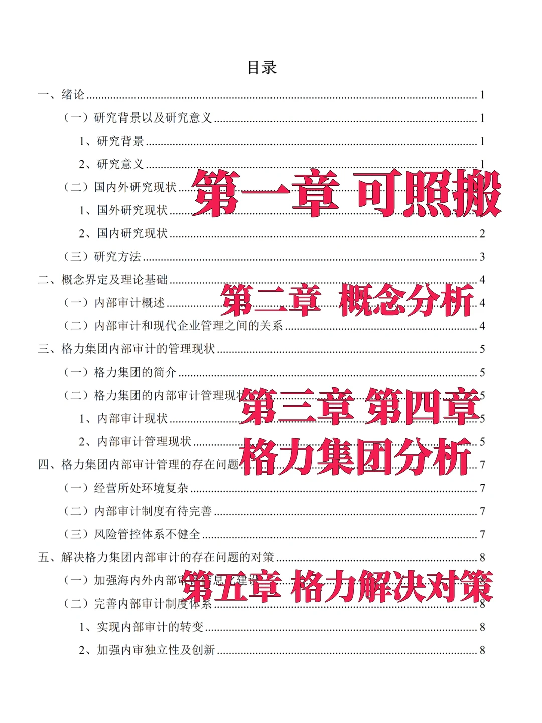 导师给的审计学毕业论文让我们借鉴一下?