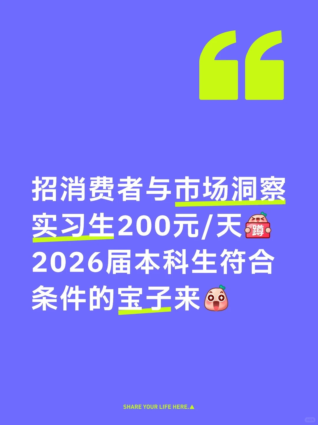 消费者与市场洞察实习生 200元/天
