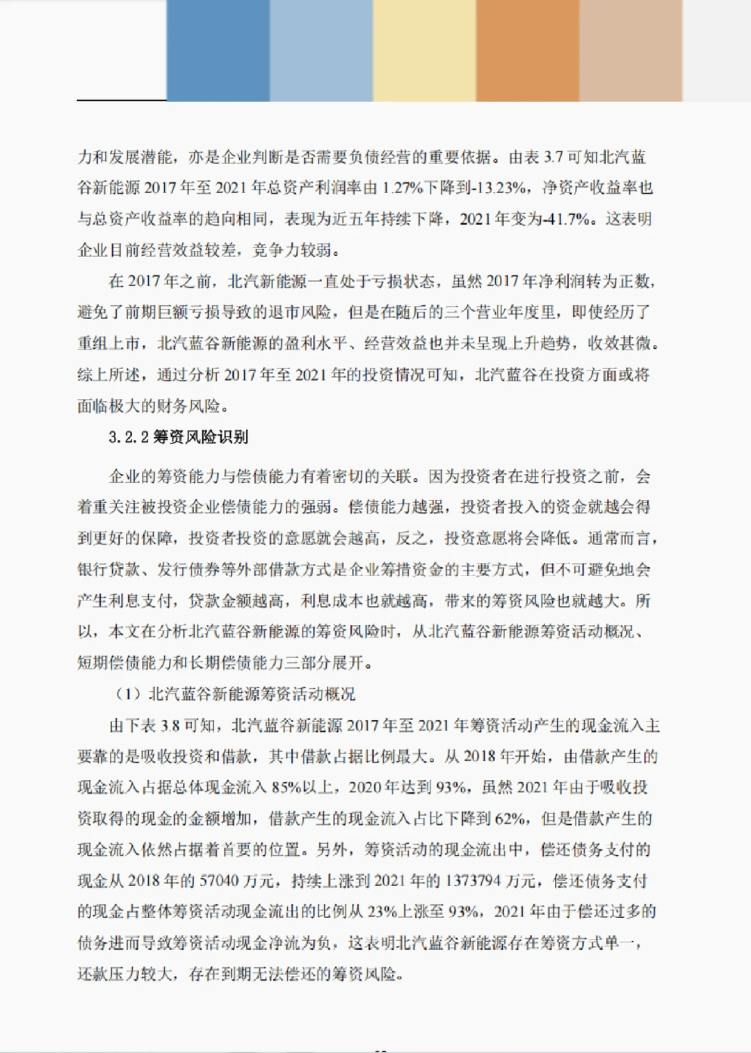 文献132:北汽蓝谷财务风险识别及控制研究