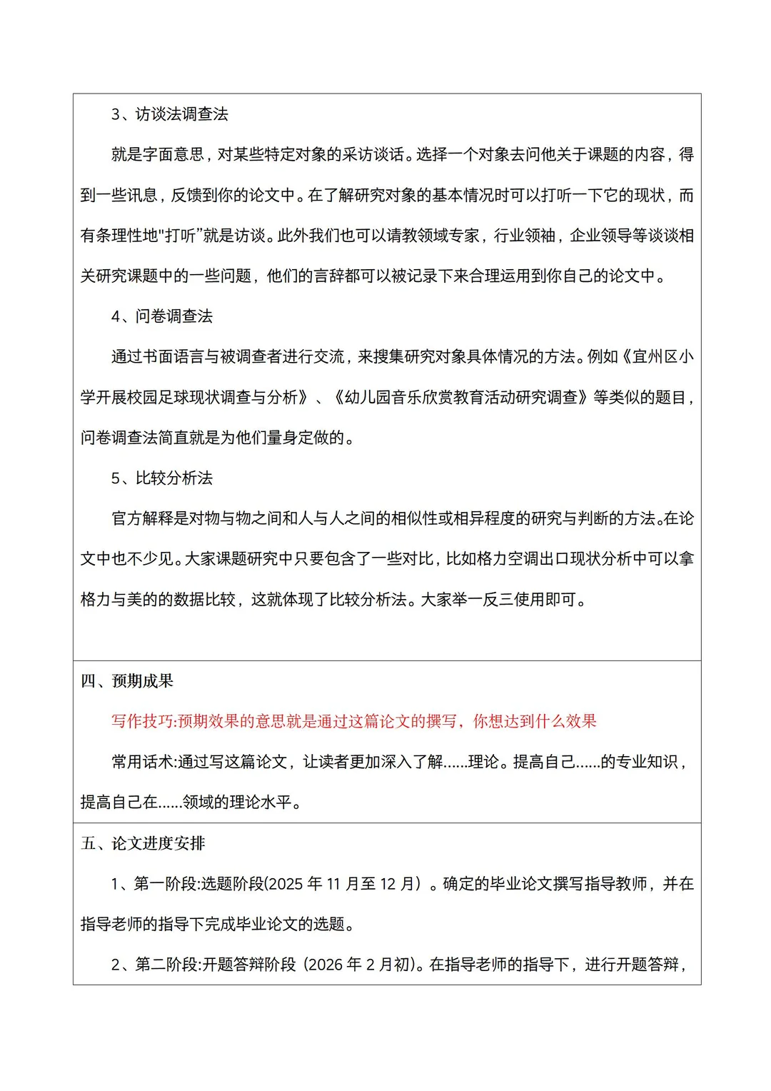 导:这才是我喜欢的开题报告模板！！