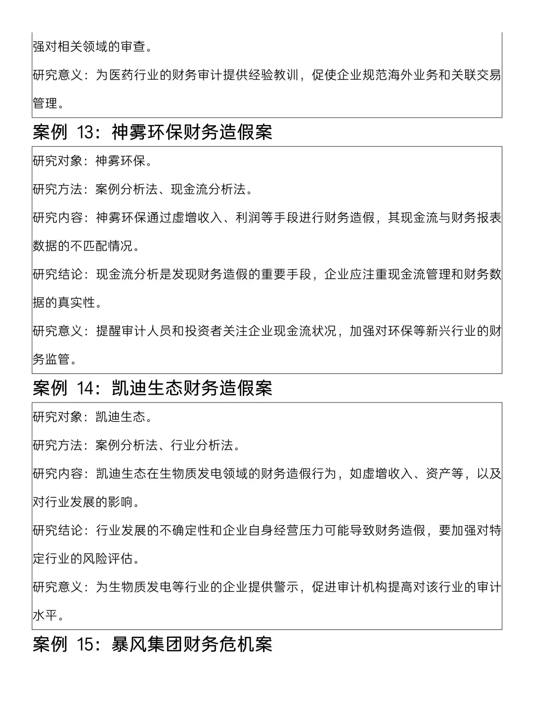 审计经典案例，审计学宝子一定要刷到啊?