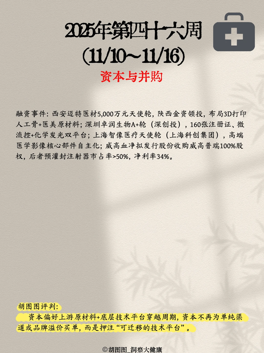 医药行业每周热点?:2025 Week46
