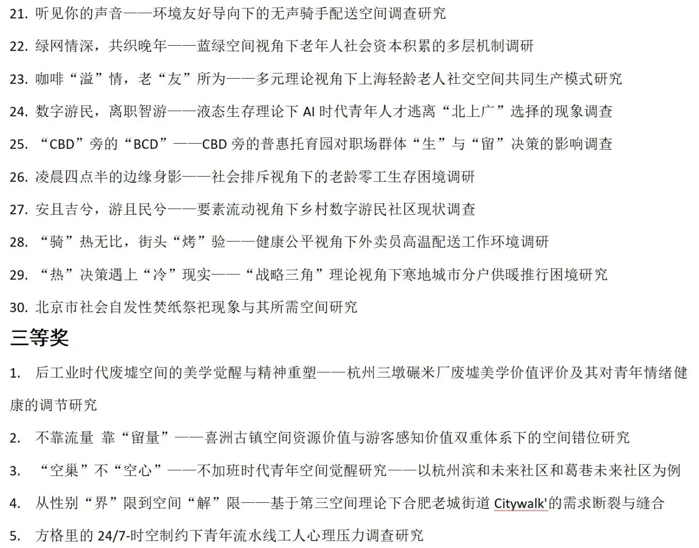 WUPEN城市可持续调研报告国际竞赛