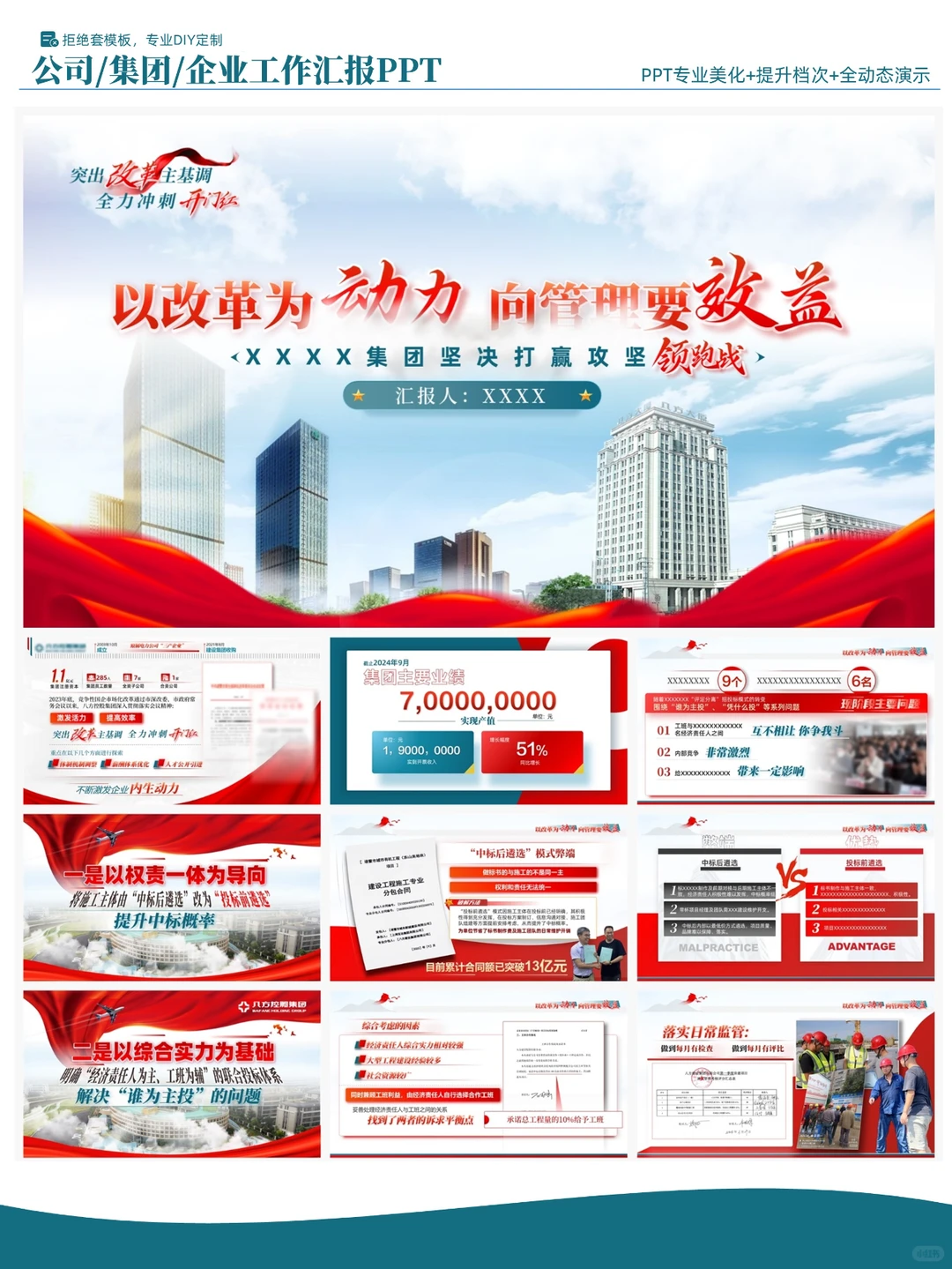 公司企业集团工作汇报高端案例