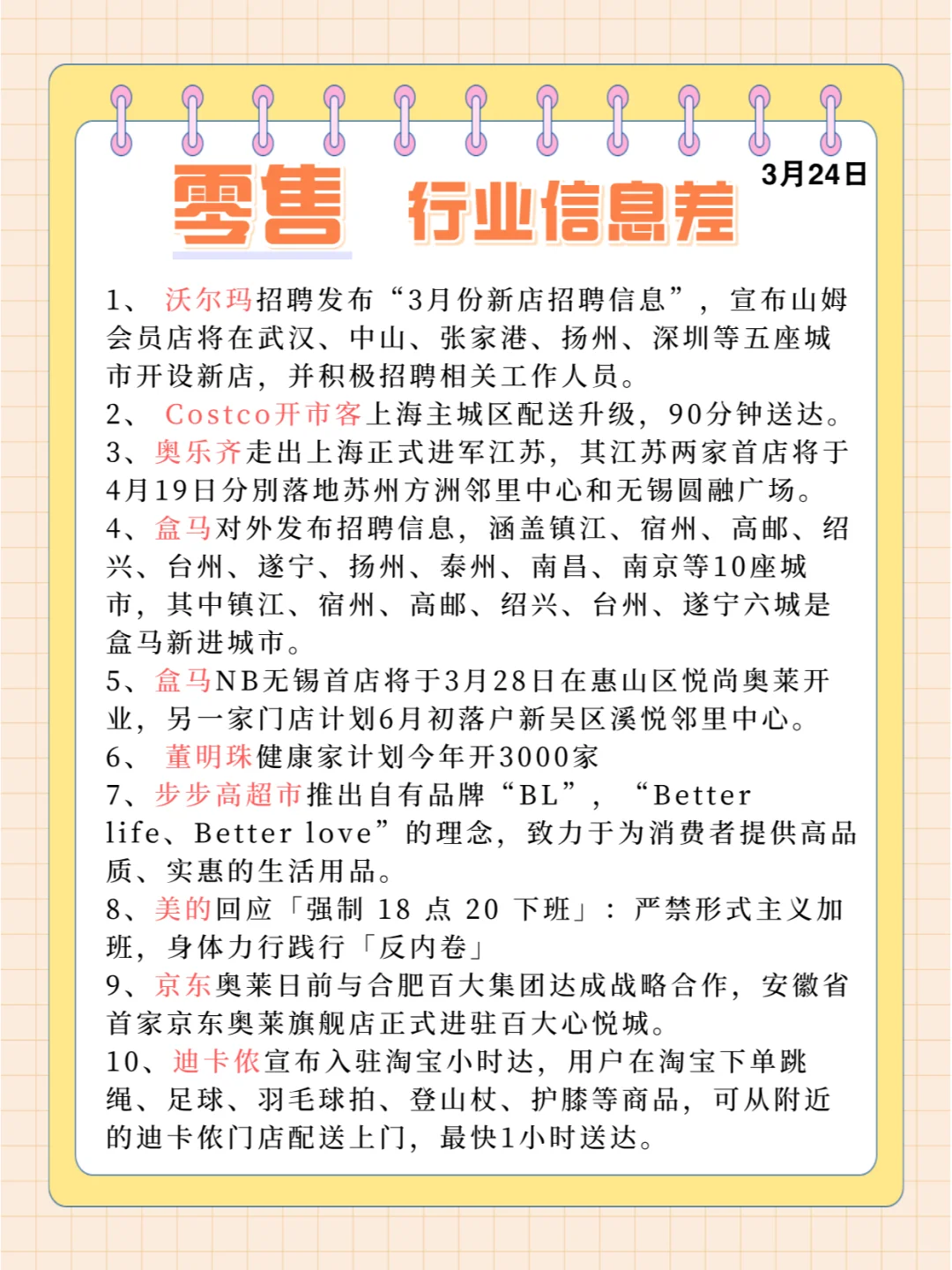 【零售】行业信息差