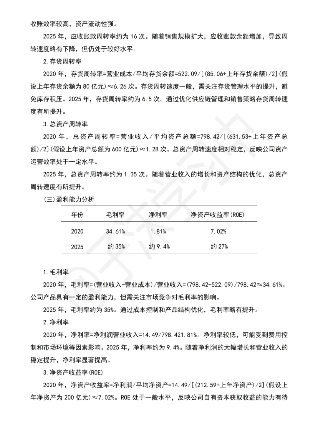 哇哈哈近五年财务分析报告就这样写完啦?