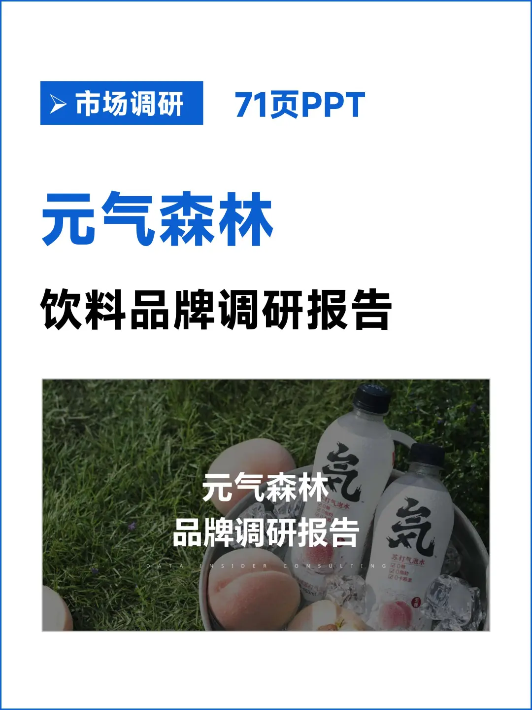 元气森林饮料品牌调研报告
