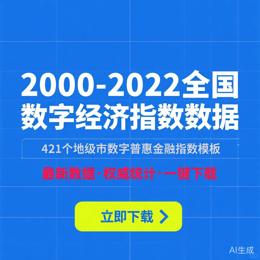 2000-2022全国421城数字普惠金融指数|数据
